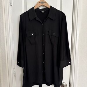 Investments Black Slim Factor Blouse